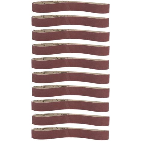 10 pièces alumine bande Abrasive bande de ponçage meulage polissage papier de verre sangles 53330 (grain 400)