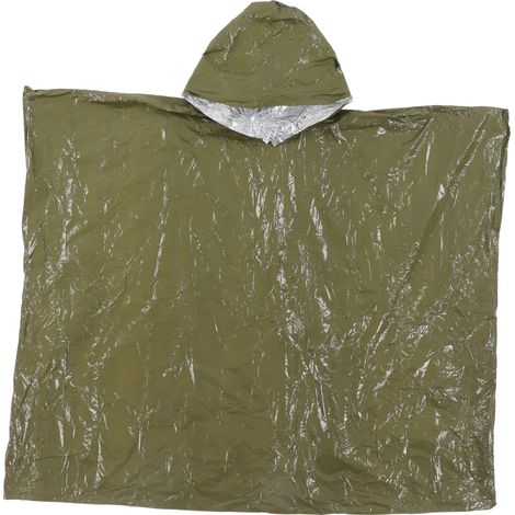Poncho de pluie réutilisable en aluminium pour randonnée et survie en plein air (1/5)