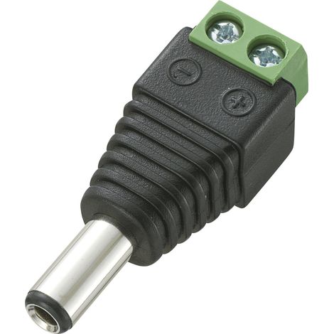 TRU COMPONENTS DC-13M Niedervolt-Steckverbinder Stecker, gerade 5.5 mm 2.5 mm  1 St.