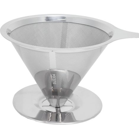 Filtre à café en acier inoxydable pour machine à café, accessoire de percolation et de goutte à goutte (1/5)