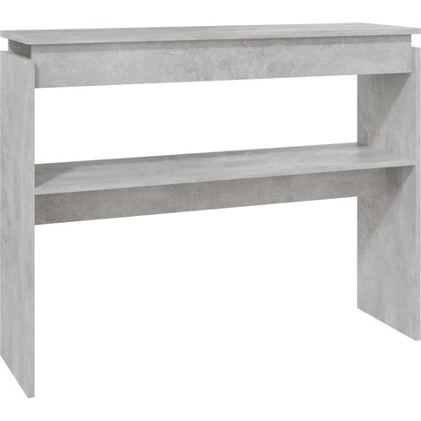 vidaXL Console Table Concrete Grey 102x30x80 cm Engineered Wood