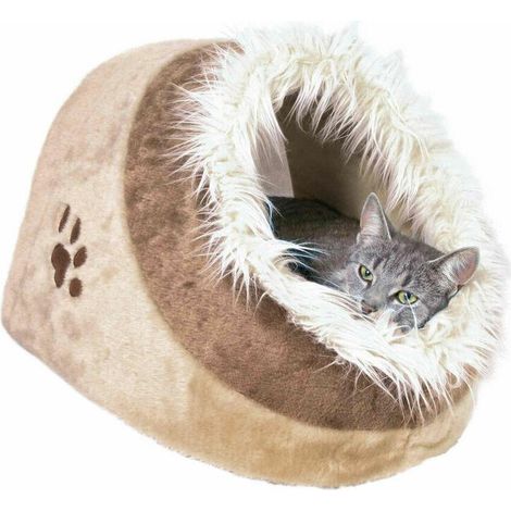 Trixie Kuschelhöhle Minou Beige Braun Komfortabel
