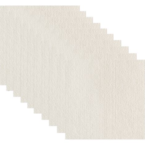 Tapis autocollant blanc cassé 10 pièces, tapis de sol sans colle pour salon et chambre à coucher, 40cm x 40cm (1/5)