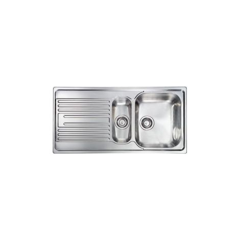 Lavello ATLANTIC 100X50 2 vasche destre+ gocciolatoio ACCIAIO INOX
