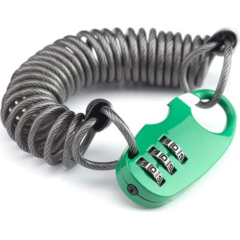 Antivol de casque, câble, mini antivol de moto, portable, 3 chiffres, cadeau (1/5)