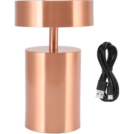 Lampe de table LED sans fil Cuivre Rechargeable 3 Températures Design Élégant pour Bar Hôtel Intérieur Moderne Décoration (1/5)
