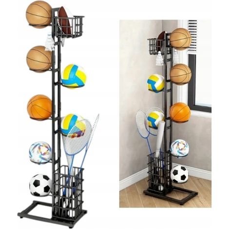 Ständer für 7 Bälle Aufbewahrung mehrstufig Korb Organizer Art Sport (1/5)