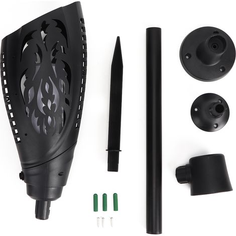 Lampe Solaire Sur Piquet LED - Design Flamme - 200 À 500 Lumen - IP65 - Pour Jardin Terrasse Chemin - Lot De 1 (1/5)