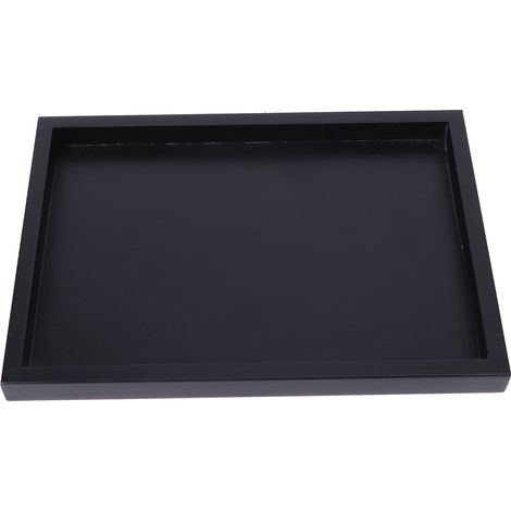 Plateau de service rectangulaire en bois multi-usages pour thé, café et autres aliments, idéal pour la maison et le restaurant (25 x 18 x 2 cm). (1/5)