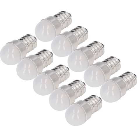 Packung mit 10 E14 warmweißen Glasbirnen 24V, CE+ROHS-geprüft, ideal für Pendelleuchten, Deckenleuchten, Wandleuchten und Tischlampen. (1/5)