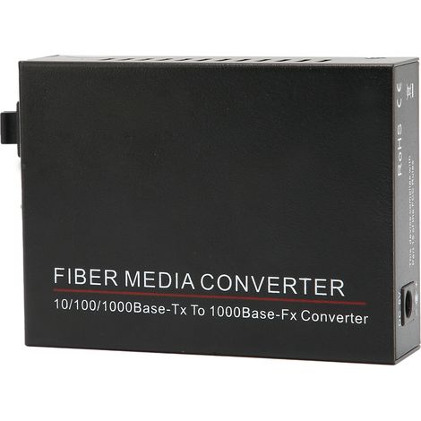 Émetteur-récepteur fibre optique TBC-MC3600E-SFP, routeur fibre optique Gigabit duplex/semi-duplex avec prise d'alimentation 100-240 V (prise britannique). (1/5)