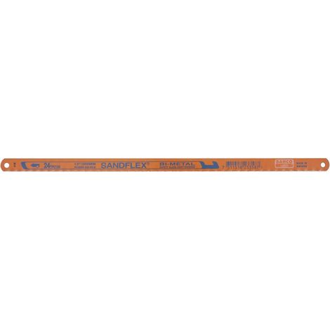 Hoja sierra de mano, dentado de acero - corte rápido, Largo : 300 mm, Ancho : 13 mm, Espesor : 0,65 mm, dientes por pulgada : 18