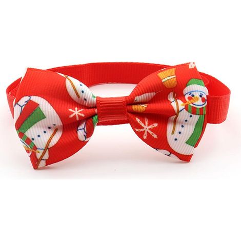 50 Weihnachtshalsbänder und -krawatten für Hunde und Katzen – Plüschkatzenspielzeug mit Stirnband, 7,5 cm – Polyester (1/5)