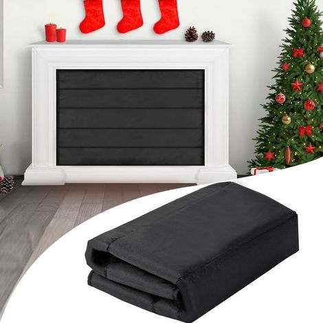 Magnetic Fireplace Cover, Indoor Fireplace Mantel, 10 Built-in Powerful Magnets 115cm x 87cm (1/5)