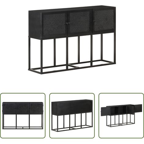 vidaXL Bois de manguier -  Buffet 115x30x76 cm Bois de manguier massif (1/5)