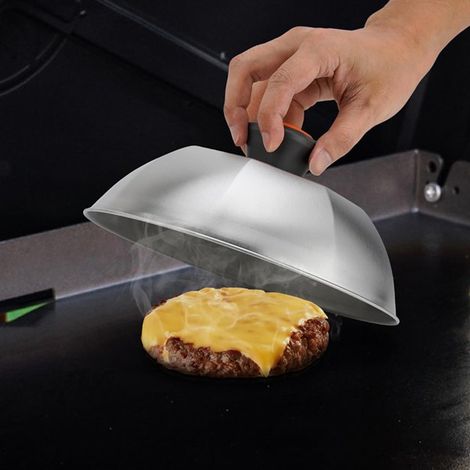 Two colors: silver. Material: stainless steel. 23cm stainless steel pan for melting cheese and preparing stir-fries. (1/5)