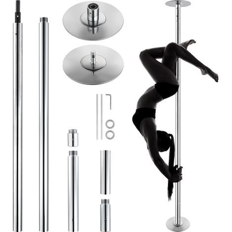 Barre de danse professionnelle, tournante et statique, portable, en acier inoxydable 45mm, hauteur réglable, pour fitness, maison, club, gym. (1/5)