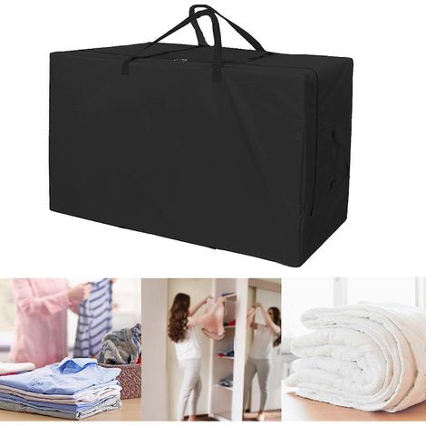 Sac de rangement pliable pour matelas en alliage de zinc, en tissu Oxford imperméable et résistant, anti-poussière, portable, avec poignée, pliable en trois, pour matelas, literie et vêtements. (1/4)