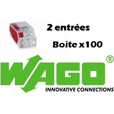100 Wago 2 Entradas, Terminal de Conexión Automática Transparente