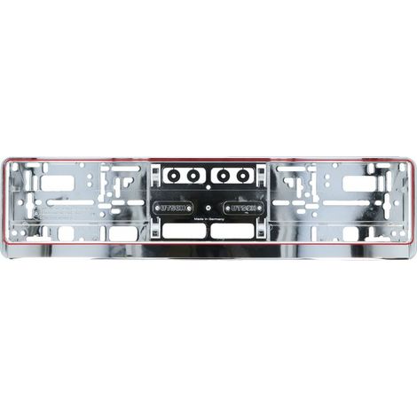 SUPPORT PLAQUE D'IMMATRICULATION LONGUE UNIVERSEL EU CHROME (1/5)