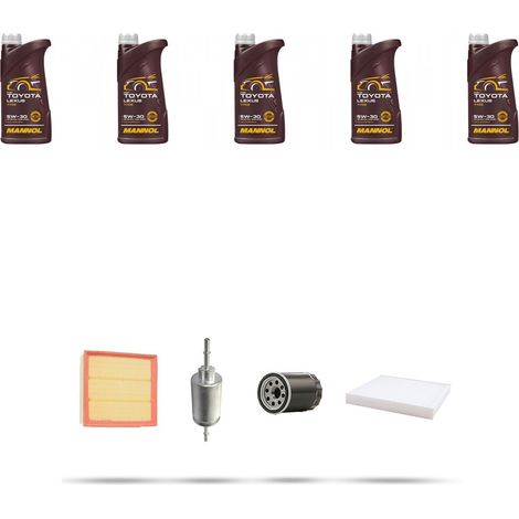 Kit tagliando 4 FILTRI e 5L OLIO compatibile con Ford Fusion 1.6 74kw dal 2002 (1/5)