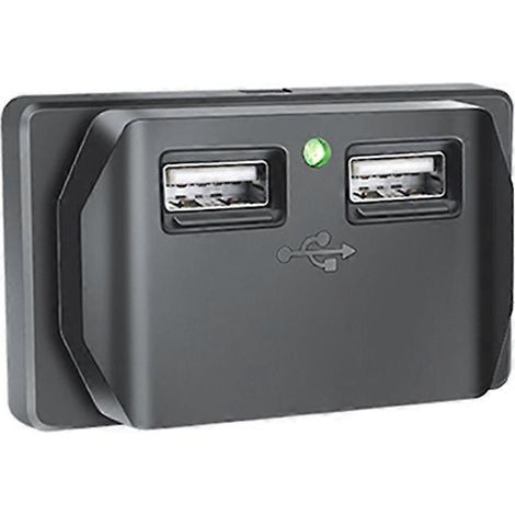 Chargeur de voiture double USB, prise 12V/24V pour voitures, bateaux et bus (1/5)