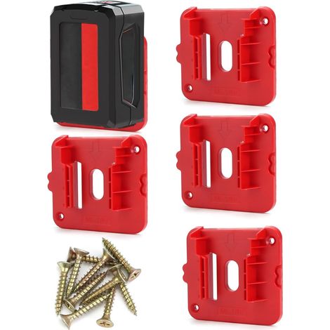 5 pièces support de batterie compatible avec M18 18V, support de stockage de batterie, support mural de batterie avec vis, sans batterie (1/5)