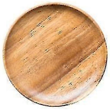 Assiettes rondes en bois, fabriquées à la main, pour les fruits et le pain, pour un usage domestique, la pâtisserie et l'organisation de la cuisine.-AquaForge (1/4)