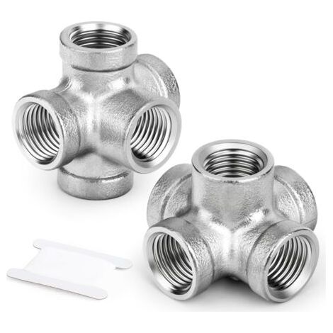 1 pièces Raccords de tuyauterie en acier inoxydable à 5 voies, 1\ (1/5)