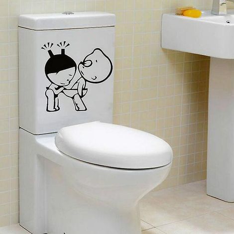 stickers Pour Enfants Bizarres, Sticker Mural Drle Pour Wc, Salle De Bain, Cuisine, Pvc, 1 Couleur, Taille Unique (1/4)