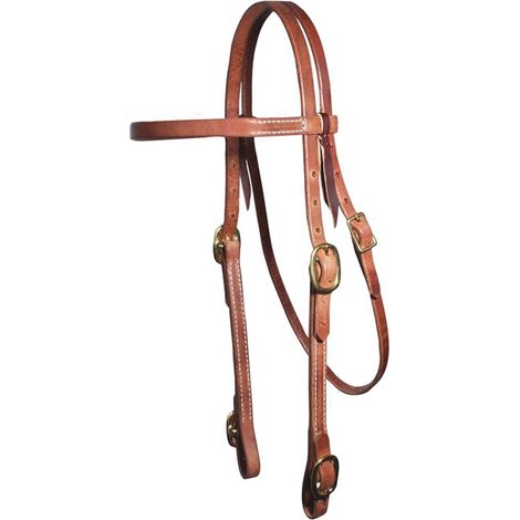 Testiera per cavalli in cuoio 5/8" con fibbie in ottone massiccio