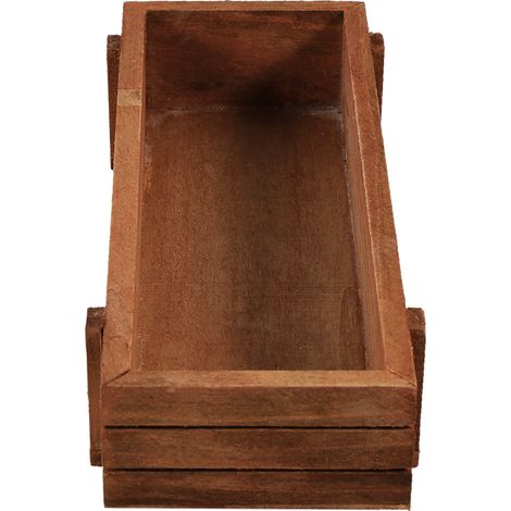 Jardinière en bois rectangulaire pour plantes aromatiques, fleurs et succulentes, usage intérieur/extérieur, coffre de rangement pour jardin et maison (1/5)