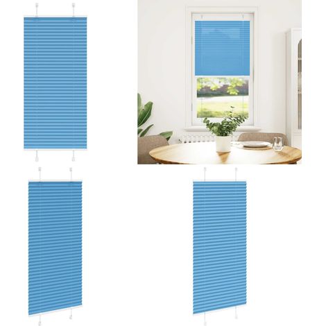 vidaXL Plissee Blau 55x150 cm Stoffbreite 54,4 cm Polyester (1/5)