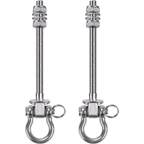 2 bulloni di sospensione da 23,5 cm per amaca, kit di fissaggio per altalena, sedia da interno/esterno, corda per yoga, sacco da boxe, sacco di sabbia