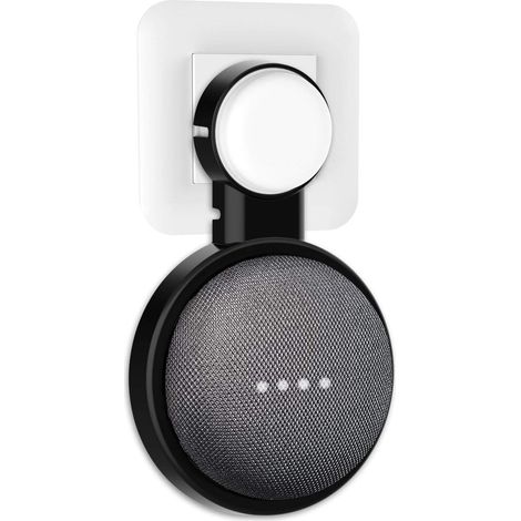 Support mural (blanc) pour Google Home Mini/Nest Mini (2e génération), intelligent avec disposition des câbles pour le salon, la cuisine. (1/5)