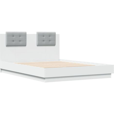 Bed Frame without Mattress White 120x190 cm Small Double vidaXL (1/4)