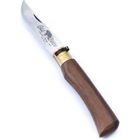 Old Bear klassisches Taschenmesser 23 cm, Klinge 10 cm, ergonomischer Walnussgriff