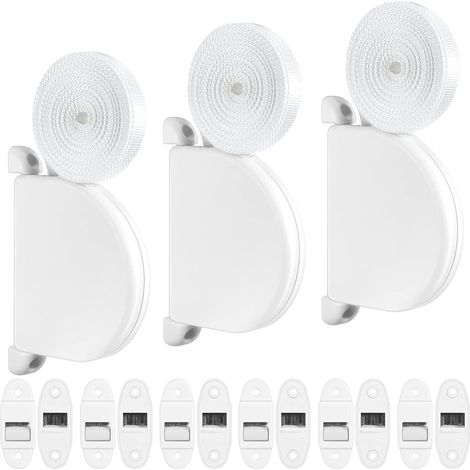 JSSEVN-3 Pcs Enrouleur de Sangle pour Volet Roulant Pivotant Enrouleur de Sangle en Saillie avec Système de Charnière Inclure 5m Sangle de Ceinture (1/5)