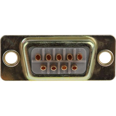 Connecteur Sub-D RS PRO 9 voies Femelle Montage panneau Droit
