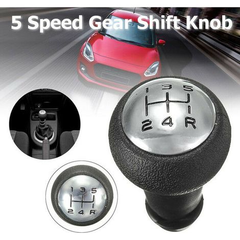 Pommeau de vitesse de voiture 5 vitesses Pommeau de levier de vitesse compatible avec PEUGEOTs 106 206 306 406/107 207 307 407 - Le noir (1/5)