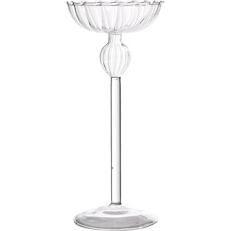 Support À Bougie En Verre - Hauteur 18 cm / 21 cm / 24 cm - Pour Décoration Intérieure, Dîner Ou Mariage - 1 Pièce (1/5)