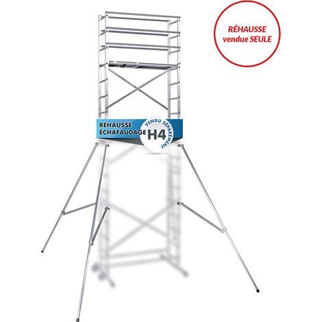 Hailo – Réhausse échafaudage roulant pour escalier Hobbystep H6 – Hauteur max 3m89 – Charge max 150kg – Plateforme hydrofuge antidérapante (1/5)