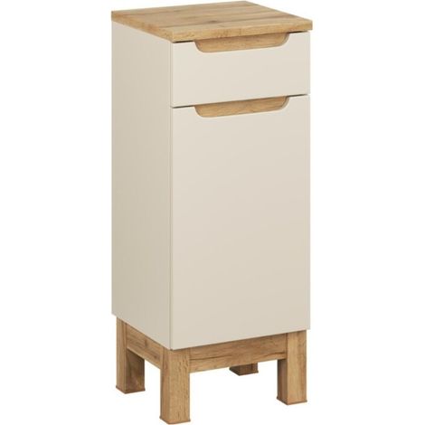 Mueble de almacenamiento ERMANO - 1 cajón y 1 puerta - L35 x H87 x P33 - Para colocar