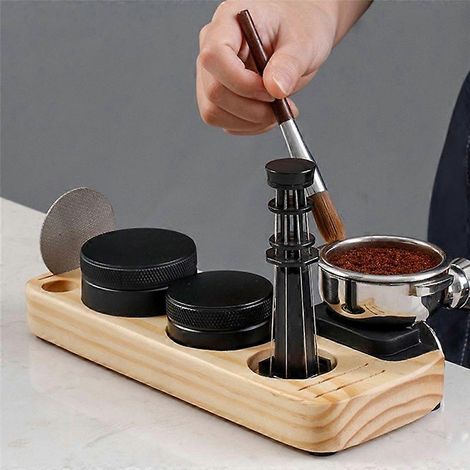 Tragbarer Kaffeefilterhalter, Espresso-Tamping-Station, B (1/5)