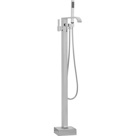 Miscelatore Monocomando Argento Cromato per Vasca Freestanding Moderno Niagara