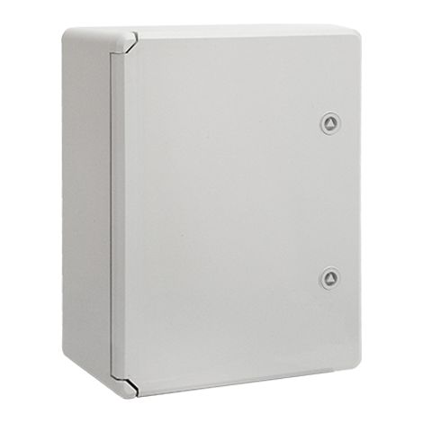 IDE – Coffret électrique ABS 400x300x220mm étanche IP65 – Porte pleine réversible avec 2 serrures triangulaires – Plaque de montage fournie