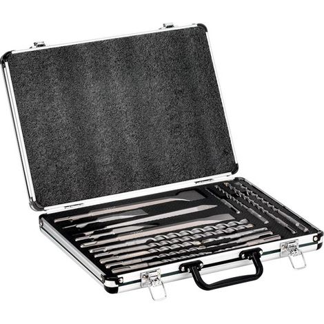 17-teiliges SDS+ Bohrer- und Meißelset im Metallkoffer (1/3)