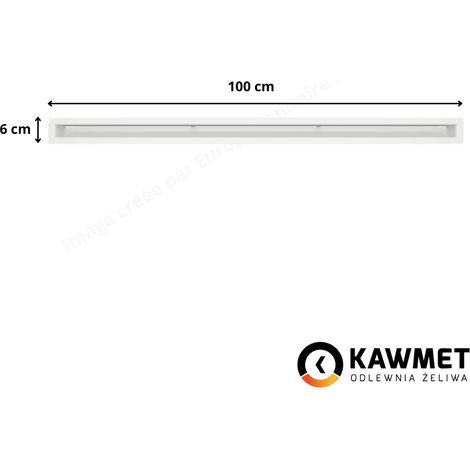Grille de ventilation 6x100 Loft Kawmet - Couleur blanc