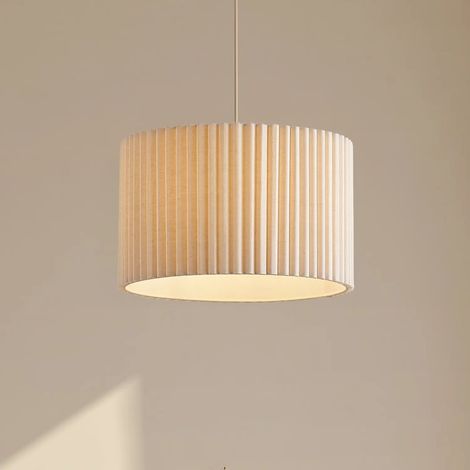 [GEBRAUCHT] B-Ware Lindby Hängeleuchte Pendelleuchte Libbie Leuchte Leinen Cremefarben 45 Cm ø