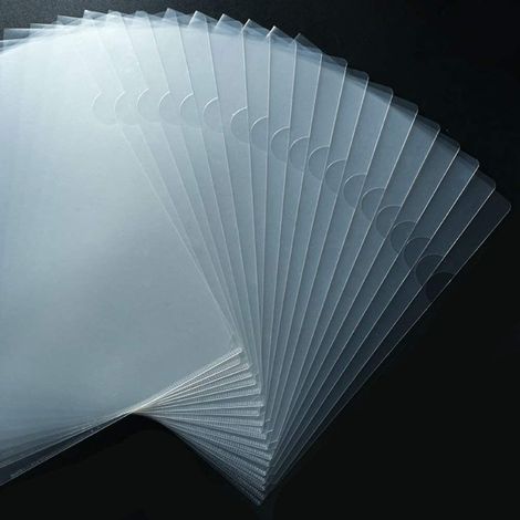 Lot de 30 pochettes transparentes pour documents, format A4/Lettre, couleur transparente. (1/5)